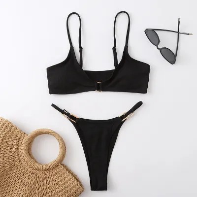 Women Sexy Solid Color Bikini