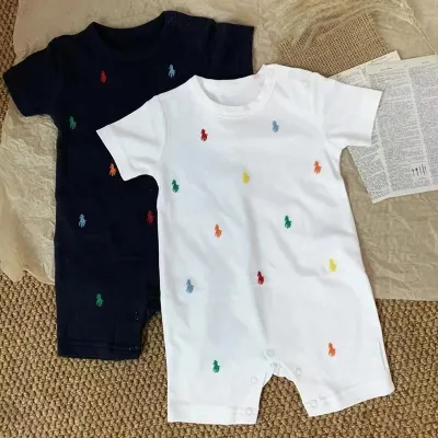 Newborn Baby Summer Short-Sleeved Cotton Climbing Rompers