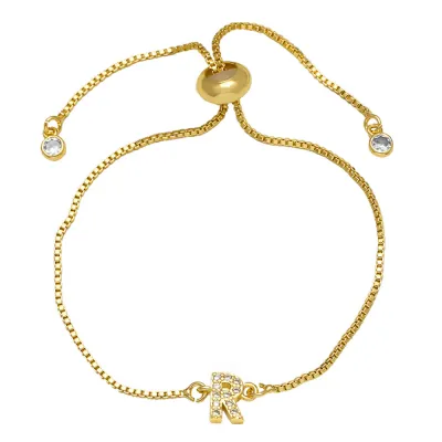 Fashion Adjustable 26 Alphabet Copper Bracelet for Women