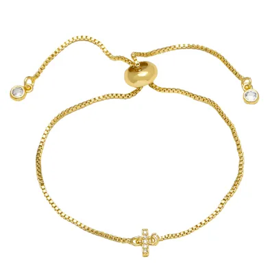 Fashion Adjustable 26 Alphabet Copper Bracelet for Women