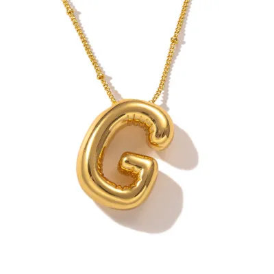 Fashion Stainless Steel 26 Letter Pendant Necklace