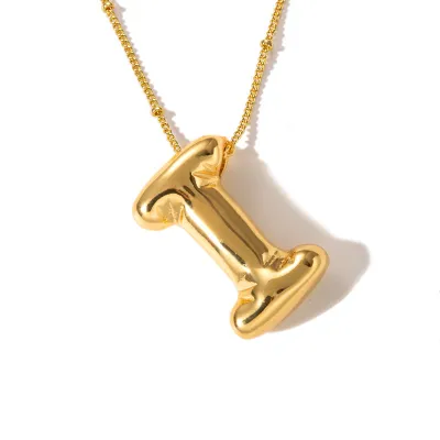 Fashion Stainless Steel 26 Letter Pendant Necklace