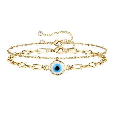 Evil Eye Clip Stainless Steel Bracelet Geometric Simple Unisex