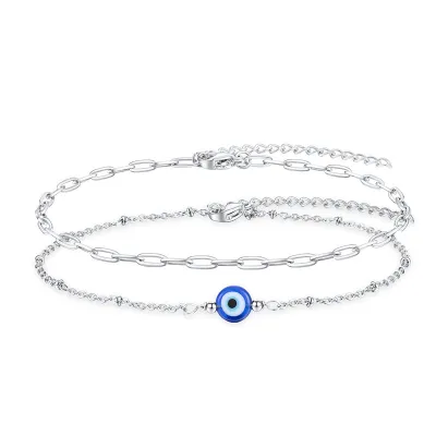 Evil Eye Clip Stainless Steel Bracelet Geometric Simple Unisex