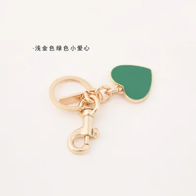 Rainbow Heart Rhinestone Bag Hanging Pendant Alloy Key Chain