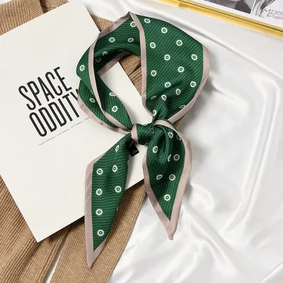 Fashion Printed Ribbon Tie Bag Handle Scarf 9x100cm Polyester