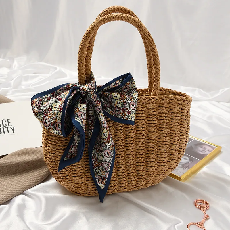 Fashion Printed Ribbon Tie Bag Handle Scarf 9x100cm Polyester