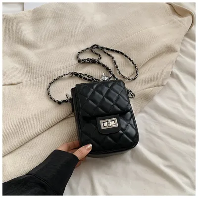 Summer Rhomboid Embroidery Mini Crossbody Bag PU Street Trend