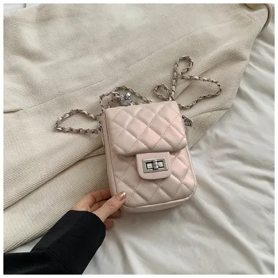 Summer Rhomboid Embroidery Mini Crossbody Bag PU Street Trend