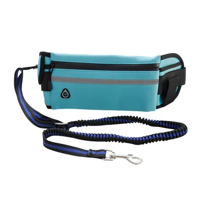 Outdoor Running Hands-Free Retractable Pet Leash Waist Bag with Diving Material