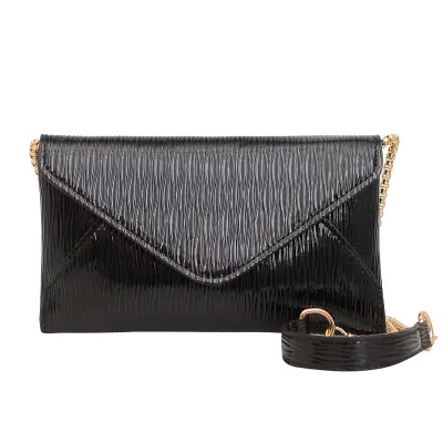 Women Fashion Casual Solid Color PU Envelope Crossbody Bag