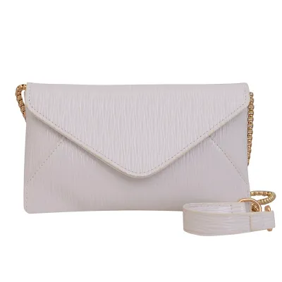 Women Fashion Casual Solid Color PU Envelope Crossbody Bag