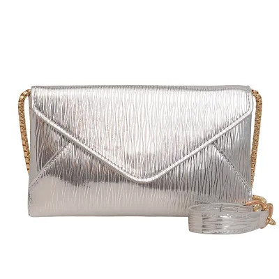 Women Fashion Casual Solid Color PU Envelope Crossbody Bag