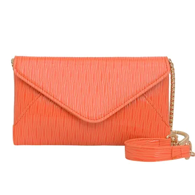 Women Fashion Casual Solid Color PU Envelope Crossbody Bag