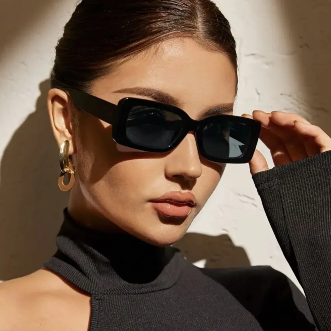 Fashion UV Protection Square Frame PC Sunglasses