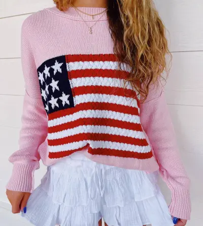 Women's Casual Street Hipster Star Stripe Long-Sleeve Sweater for Party Festivals