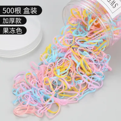 Children Fashion Multicolor Disposable Elastic Hair Ring for Kids Fresh Cartoon Hair Tie