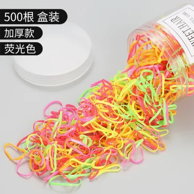 Children Fashion Multicolor Disposable Elastic Hair Ring for Kids Fresh Cartoon Hair Tie