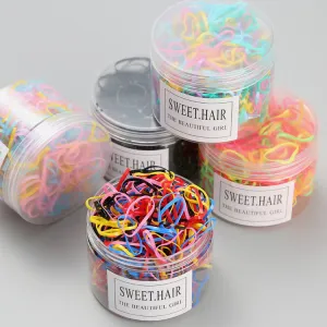 Children Fashion Multicolor Disposable Elastic Hair Ring for Kids Fresh Cartoon Hair Tie