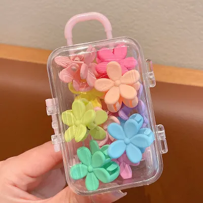 Children Fashion Multicolor Grip Clip for Girls Pastoral Style Fresh Sweet Plastic Resin Hair Clip
