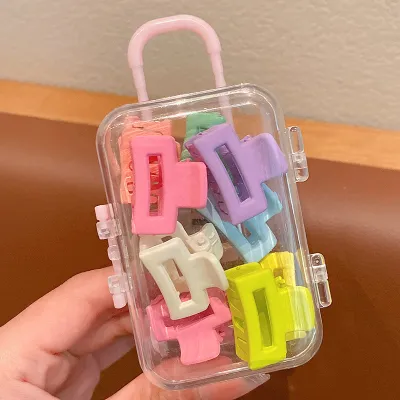 Children Fashion Multicolor Grip Clip for Girls Pastoral Style Fresh Sweet Plastic Resin Hair Clip