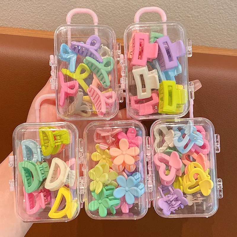 Children Fashion Multicolor Grip Clip for Girls Pastoral Style Fresh Sweet Plastic Resin Hair Clip