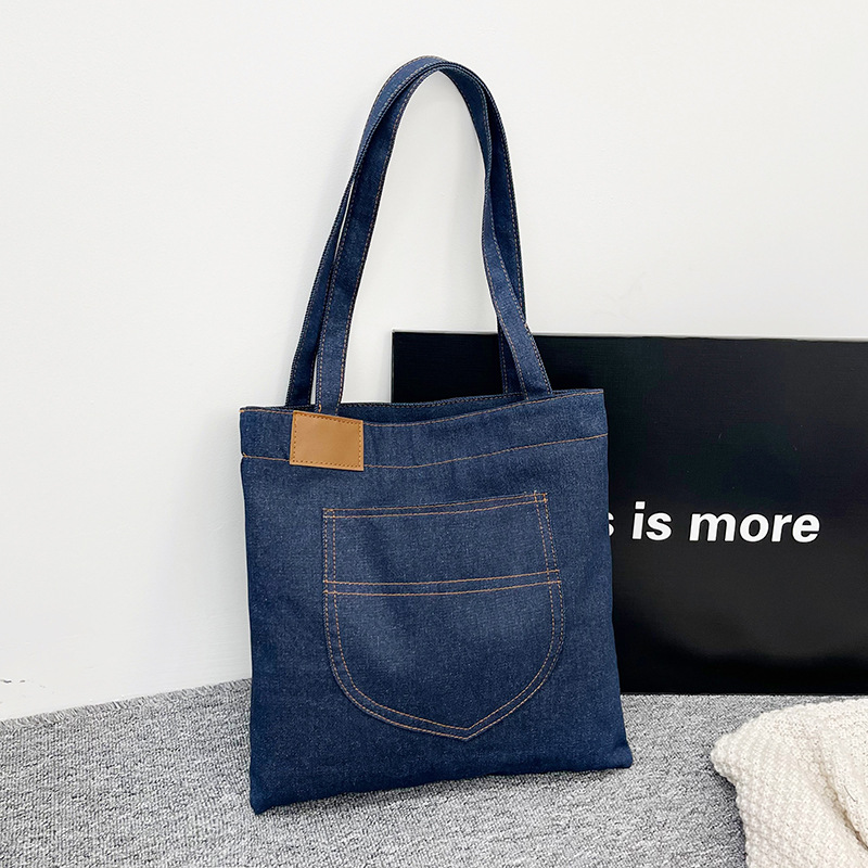 Wholesale Fashionable Casual Large Capacity Denim Tote Bag