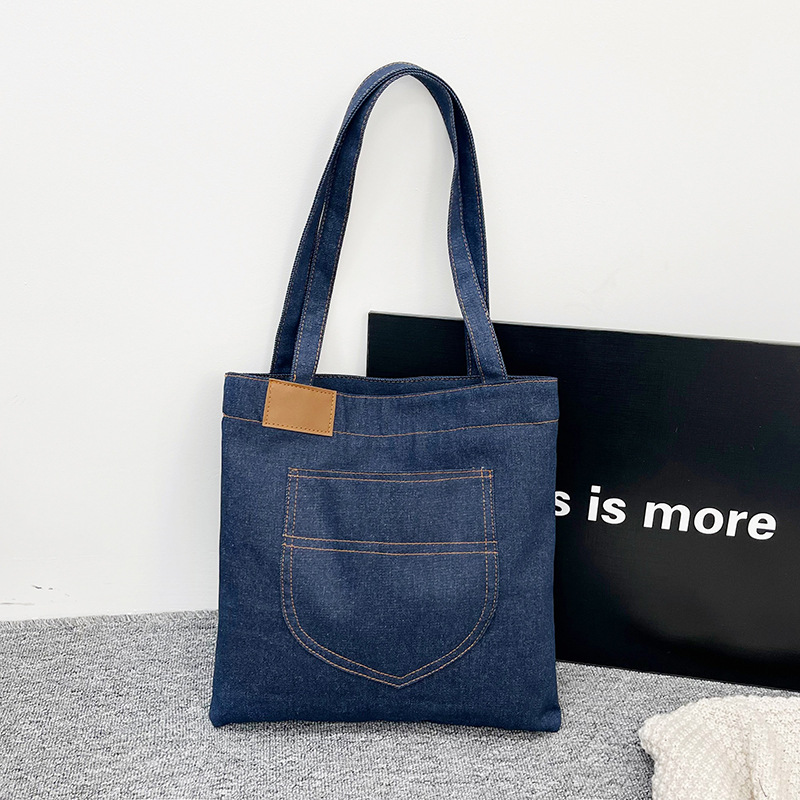 Wholesale Fashionable Casual Large Capacity Denim Tote Bag