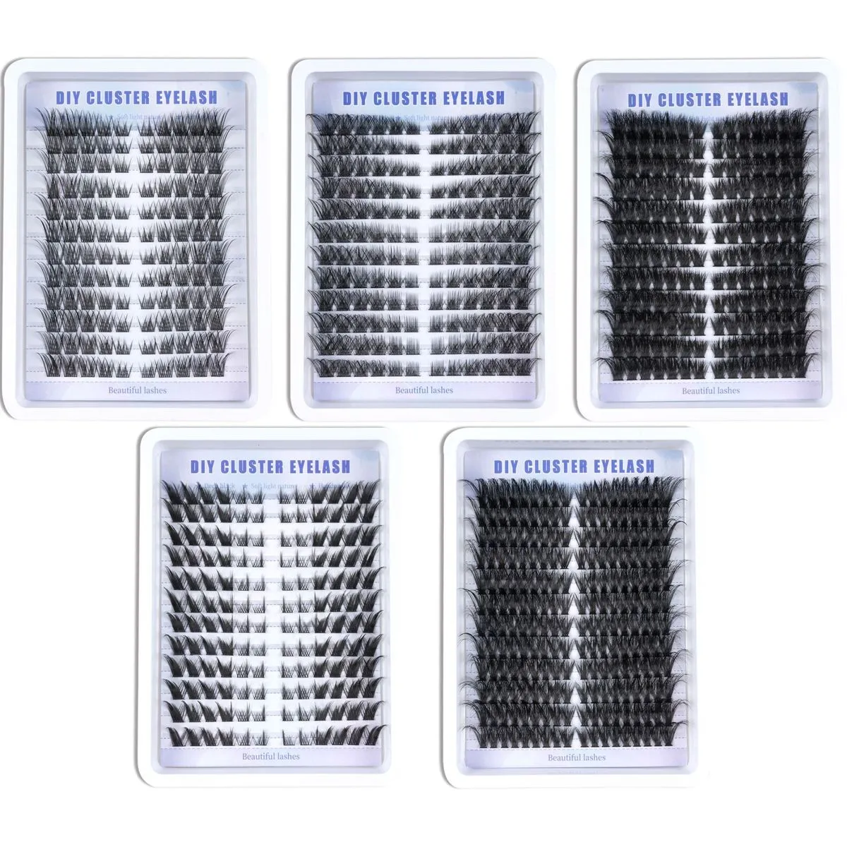 Simulation 12 Rows Large Capacity Thick Natural Eyelashes Man-Made Fiber