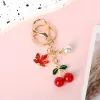 Maple Leaf Cherry Key Chain Lobster Buckle
