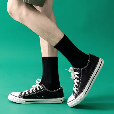 Simple Solid Color Knee Length Tube Socks