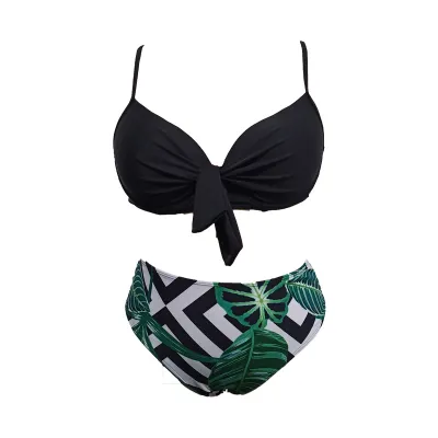 Women Fashion Sexy Plus Size Printed Tankini Swimsuit