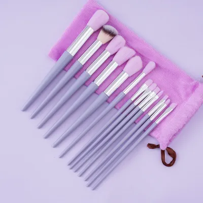 Professional 13 Pieces Makeup Brush Set Super Soft Fiber Portable Bagged Beauty Tools