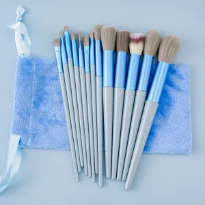 Professional 13 Pieces Makeup Brush Set Super Soft Fiber Portable Bagged Beauty Tools