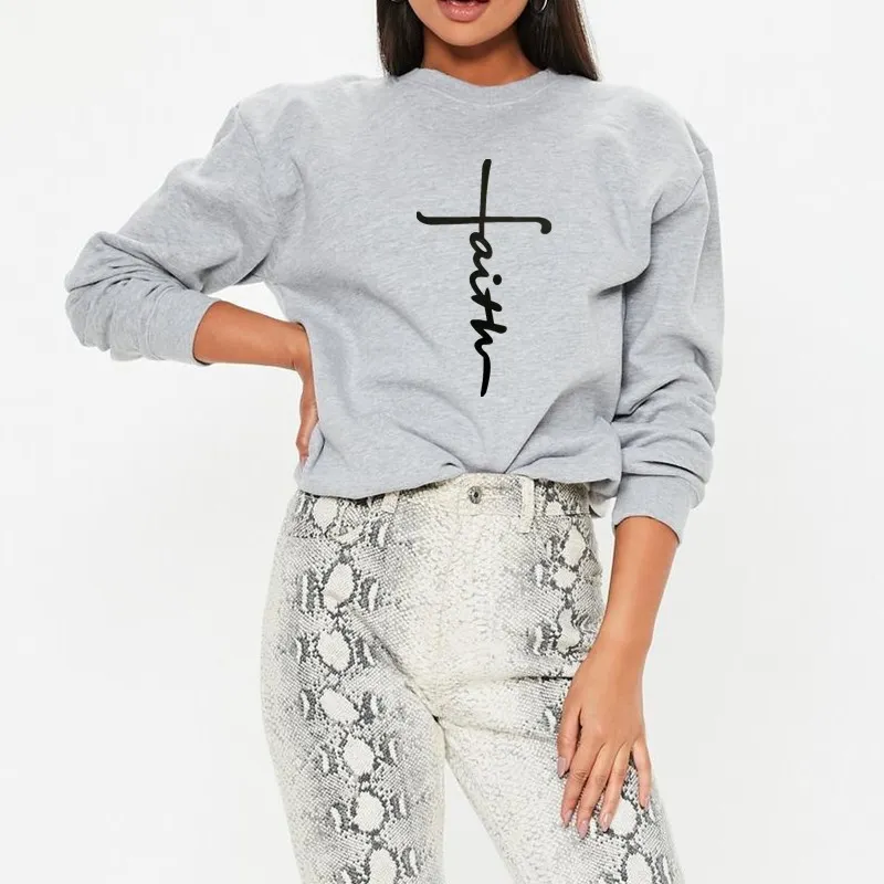 Women Casual Street Hipster Letter Printed Bat Sleeve Pullover Sweatshirt
