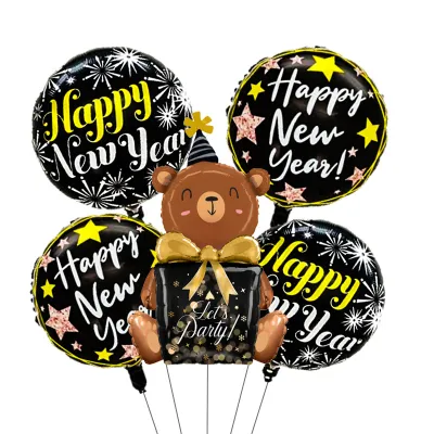 Happy New Year New Balloon Suit Family Party Party Layout Balloons