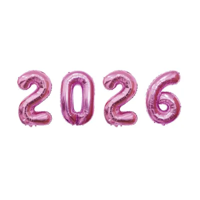 32 Inch Digital Suit Aluminum Foil Balloon 2026 Aluminum Film White Balloon New Decorative Balloons