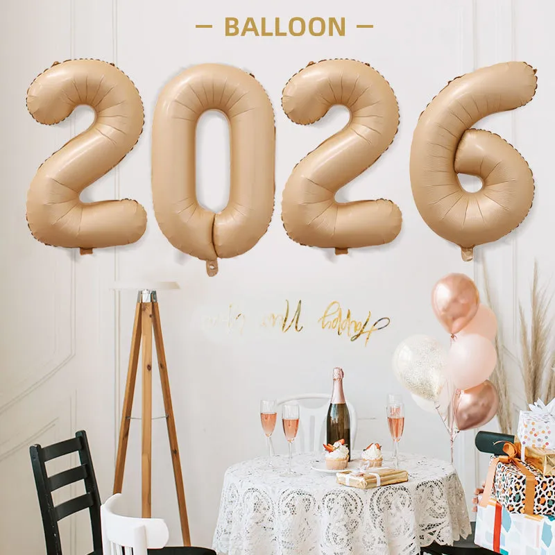 32 Inch Digital Suit Aluminum Foil Balloon 2026 Aluminum Film White Balloon New Decorative Balloons