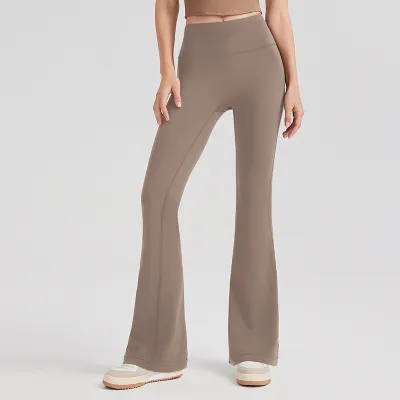Women Yoga High Waist Sports Leggings Solid Color