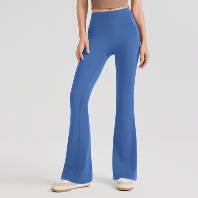 Women Yoga High Waist Sports Leggings Solid Color