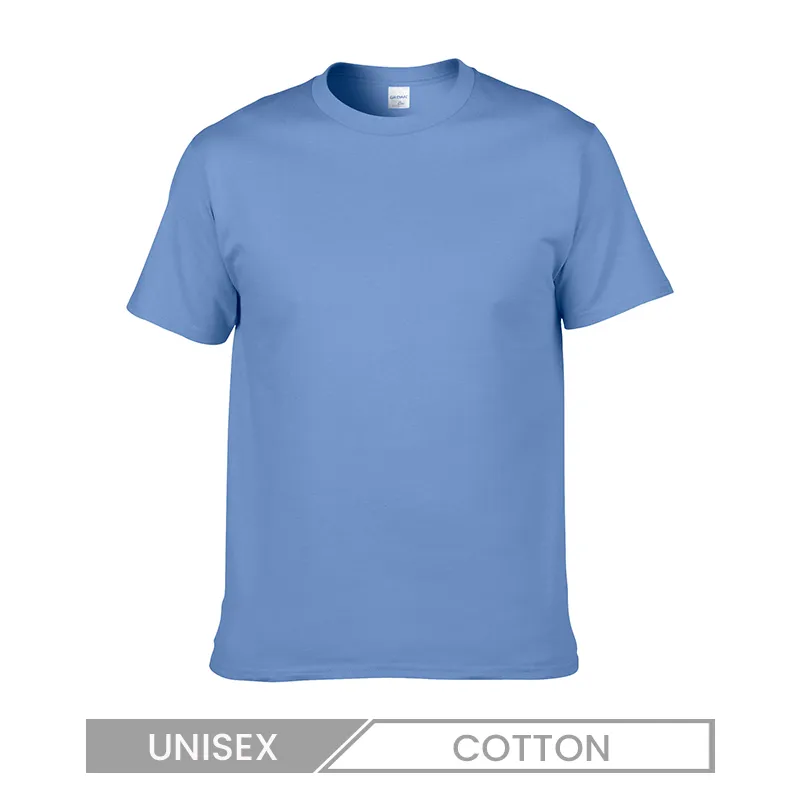 Unisex Casual Versatile Solid Color Cotton Crewneck T-Shirt
