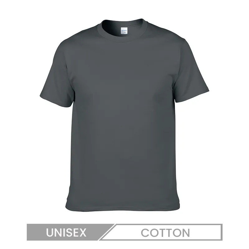Unisex Casual Versatile Solid Color Cotton Crewneck T-Shirt