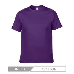 Unisex Casual Cotton Solid Color T-Shirt
