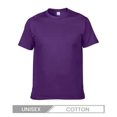Unisex Casual Cotton Solid Color T-Shirt