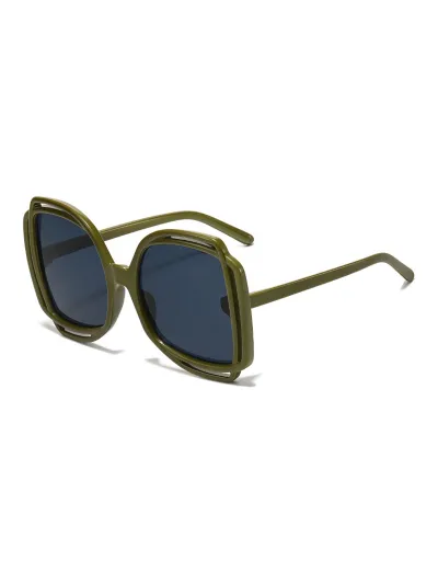 Fashion Personalized Hollow Square PC Lens Sunglasses