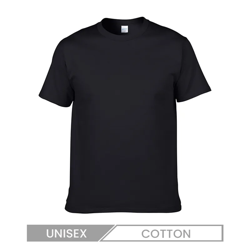 Unisex Casual Versatile Solid Color Cotton Crewneck T-Shirt