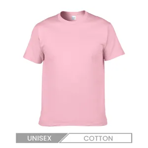 Unisex Casual Cotton Seamless Crewneck T-Shirt