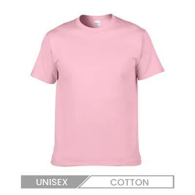 Unisex Casual Cotton Seamless Crewneck T-Shirt