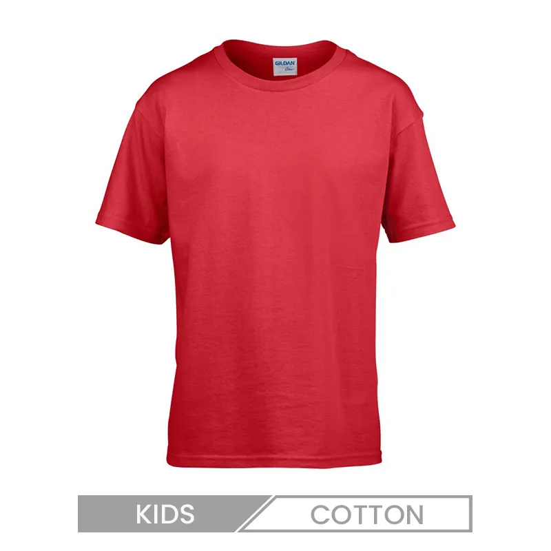 Children Casual Solid Color Short Sleeve T-Shirt Custom Logo