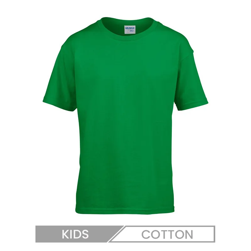 Children Casual Solid Color Short Sleeve T-Shirt Custom Logo